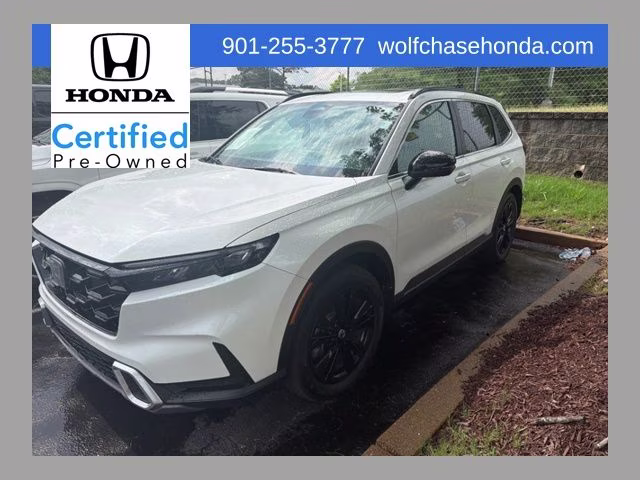 2023 White Honda CR-V Hybrid Sport Touring AWD SUV