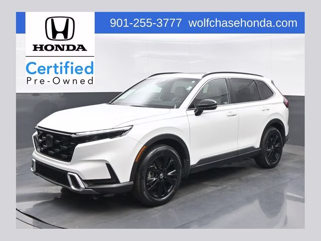2023 White Honda CR-V Hybrid Sport Touring AWD SUV