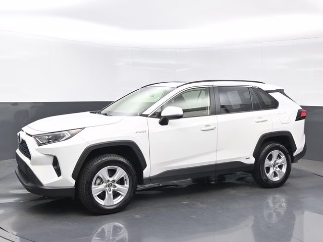 2021 Blizzard Pearl/Midnight Black Metallic Toyota RAV4 Hybrid XLE AWD SUV