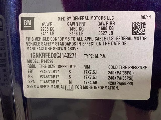 2012 Dark Blue Metallic Chevrolet Traverse LS FWD SUV