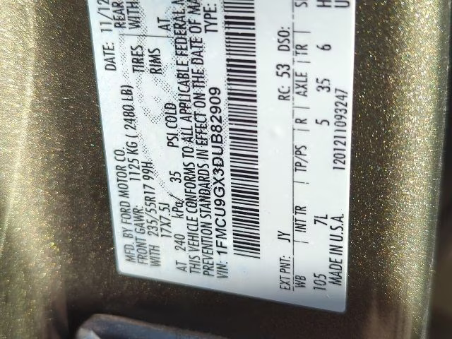 2013 Ginger Ale Metallic Ford Escape SE 4X4 SUV