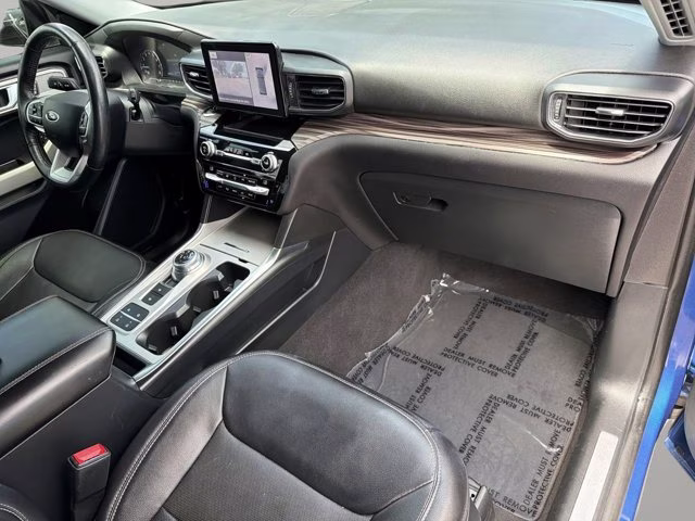 2021 Blue Metallic Ford Explorer Limited RWD SUV