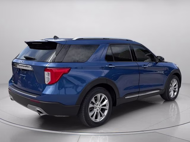 2021 Blue Metallic Ford Explorer Limited RWD SUV
