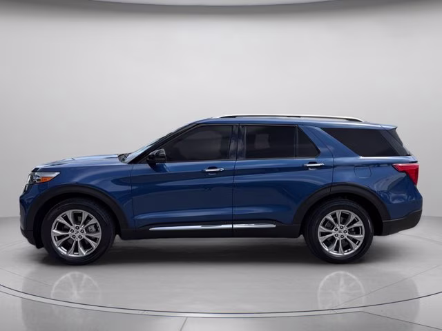 2021 Blue Metallic Ford Explorer Limited RWD SUV