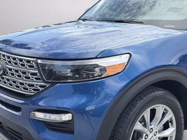 2021 Blue Metallic Ford Explorer Limited RWD SUV
