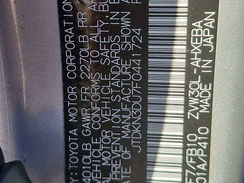 2015 Classic Silver Metallic Toyota Prius Two FWD Hatchback