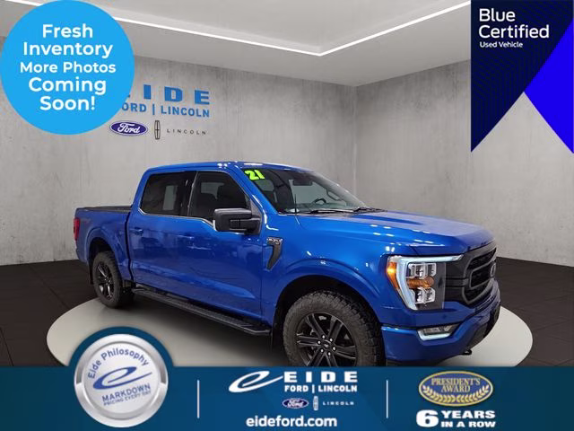 2021 Velocity Blue Metallic Ford F-150 XLT 4X4 Truck