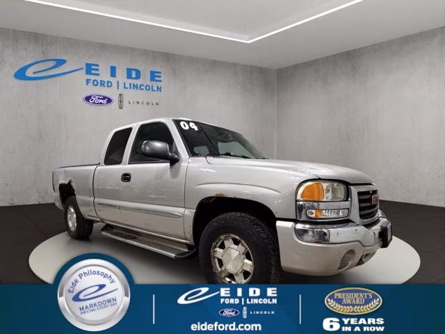 2004 Silver Birch Metallic GMC Sierra 1500 SLE 4X4 Truck