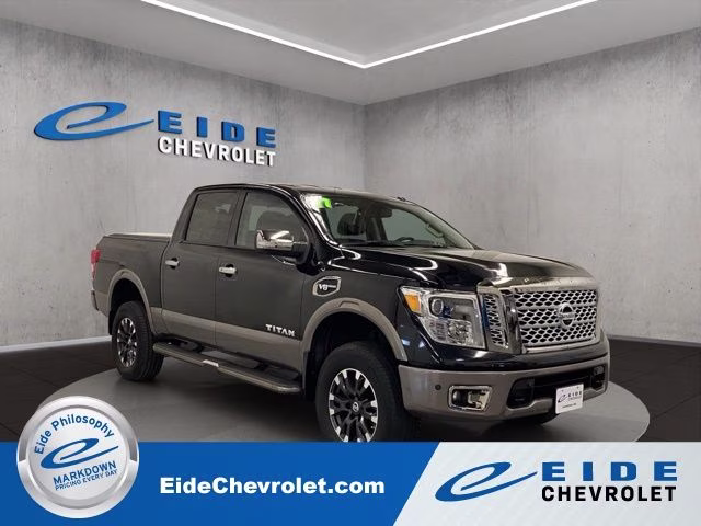 2017 Magnetic Black Nissan Titan Platinum Reserve 4X4 Truck