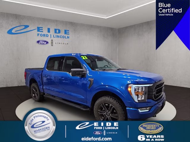 2021 Velocity Blue Metallic Ford F-150 XLT 4X4 Truck