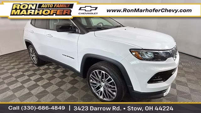 2023 Bright White Clearcoat Jeep Compass Limited 4X4 SUV