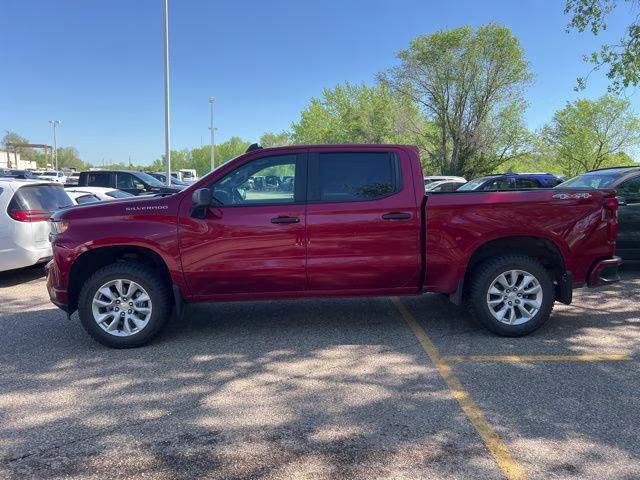 2021 Cherry Red Tintcoat Chevrolet Silverado 1500 Custom 4X4 Truck
