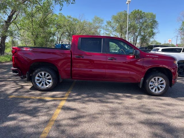 2021 Cherry Red Tintcoat Chevrolet Silverado 1500 Custom 4X4 Truck