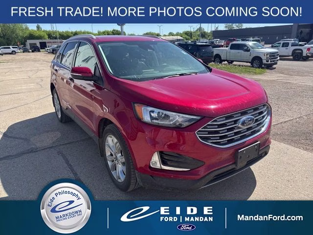 2021 Red Ford Edge Titanium AWD SUV