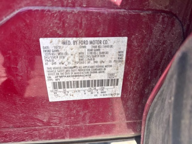 2021 Red Ford Edge Titanium AWD SUV