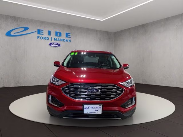 2021 Rapid Red Metallic Tinted Clearcoat Ford Edge Titanium AWD SUV