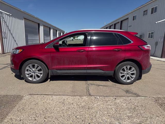 2021 Red Ford Edge Titanium AWD SUV