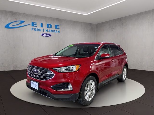 2021 Rapid Red Metallic Tinted Clearcoat Ford Edge Titanium AWD SUV