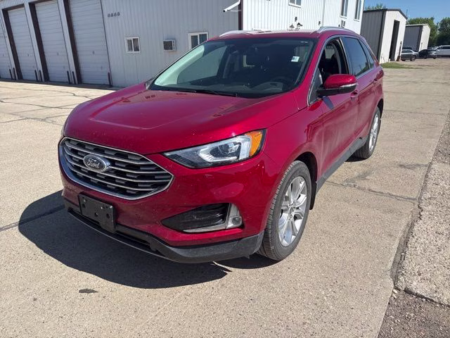 2021 Red Ford Edge Titanium AWD SUV