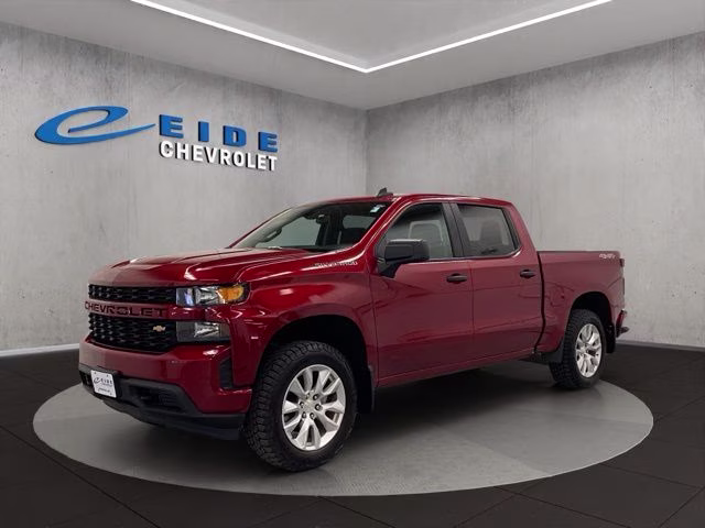 2021 Cherry Red Tintcoat Chevrolet Silverado 1500 Custom 4X4 Truck