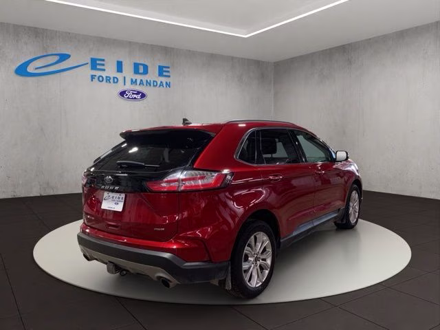 2021 Rapid Red Metallic Tinted Clearcoat Ford Edge Titanium AWD SUV