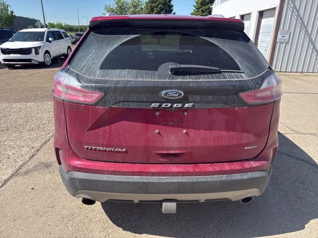 2021 Red Ford Edge Titanium AWD SUV