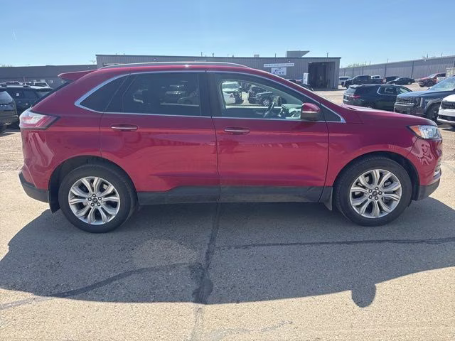 2021 Red Ford Edge Titanium AWD SUV