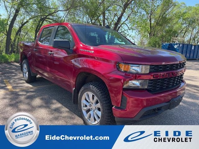 2021 Cherry Red Tintcoat Chevrolet Silverado 1500 Custom 4X4 Truck