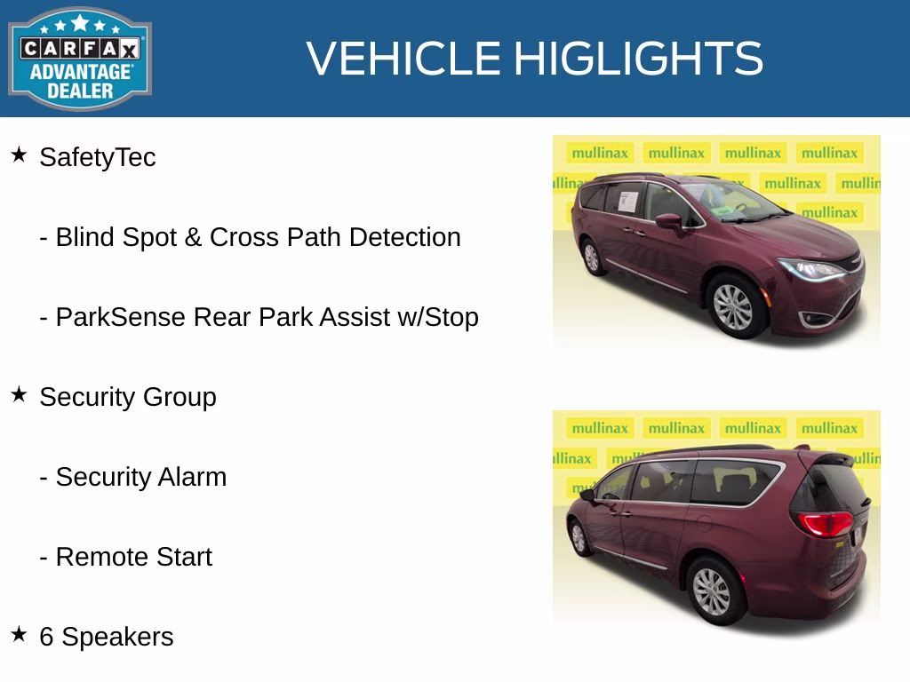 2017 Velvet Red Pearlcoat Chrysler Pacifica Touring L FWD Van