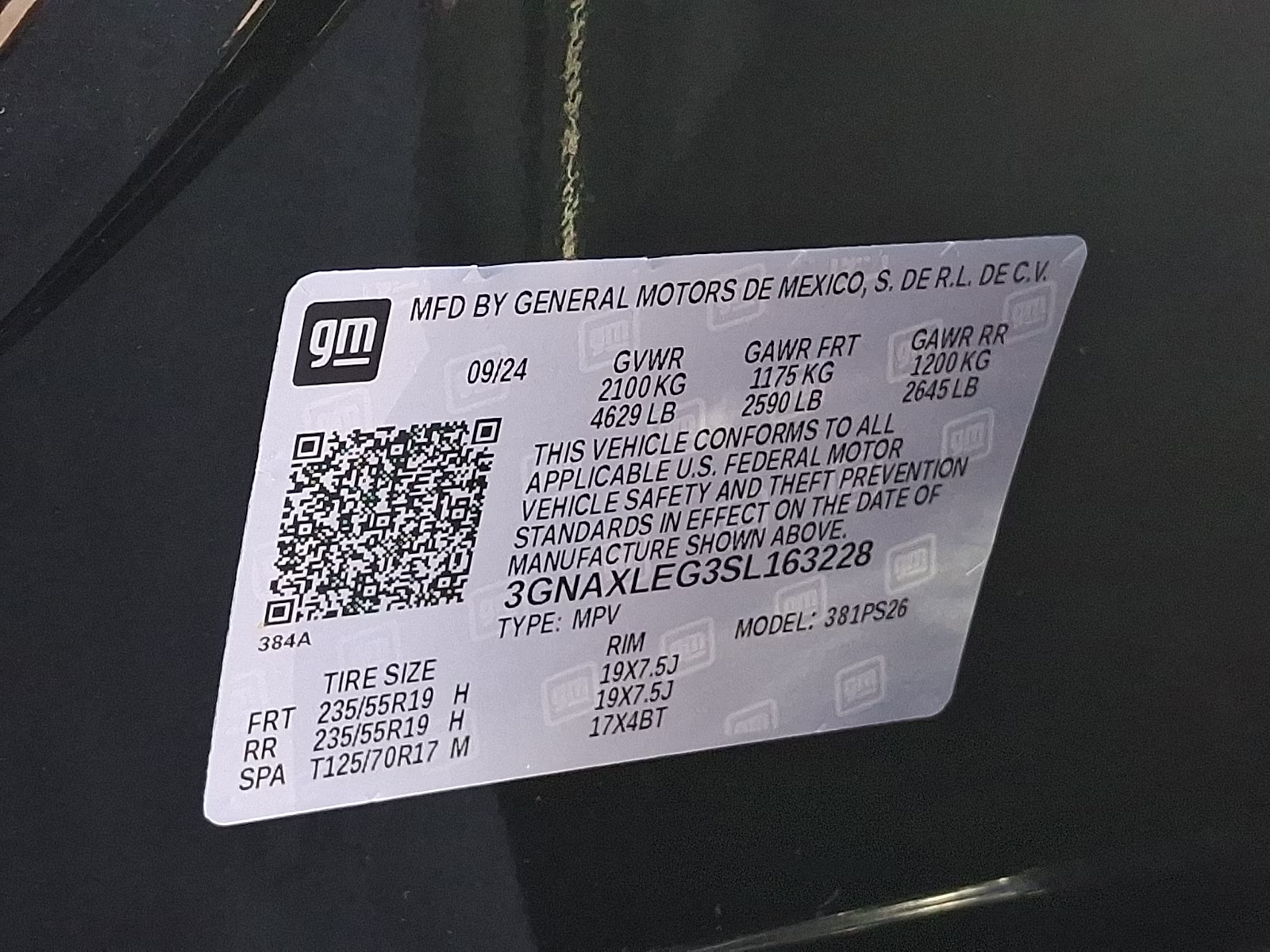 2025 Mosaic Black Metallic - GB8 Chevrolet Equinox FWD RS FWD