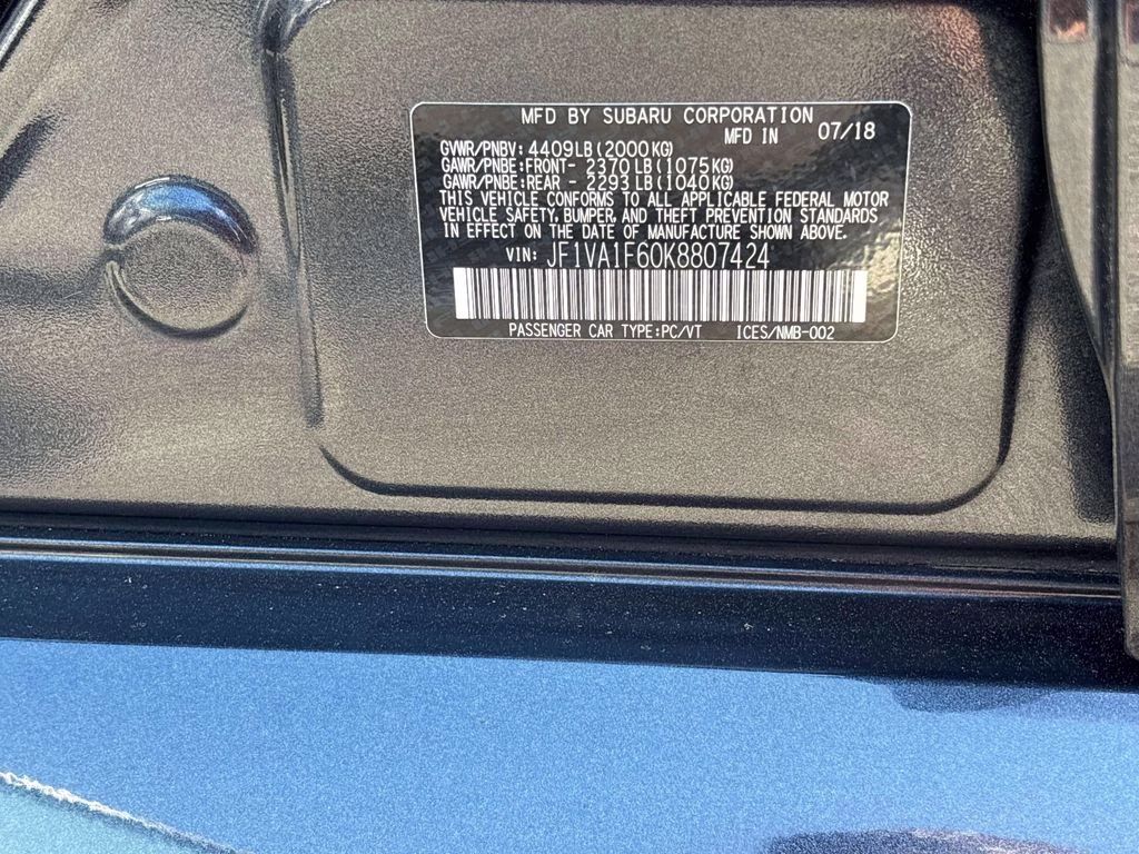 2019 Dark Gray Metallic Subaru WRX Premium AWD Sedan