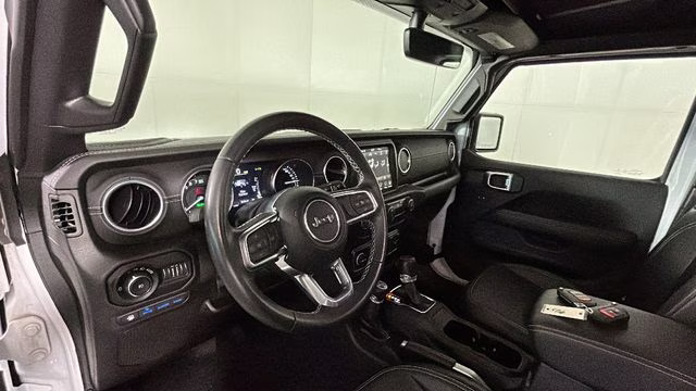 2022 Bright White Clearcoat Jeep Wrangler Unlimited Sahara 4xe 4X4 SUV