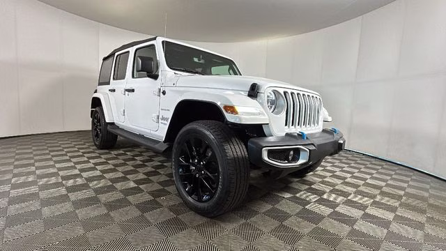2022 Bright White Clearcoat Jeep Wrangler Unlimited Sahara 4xe 4X4 SUV