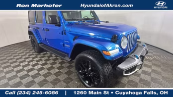 2023 Hydro Blue Pearl Coat Jeep Wrangler Sahara 4xe 4X4 SUV
