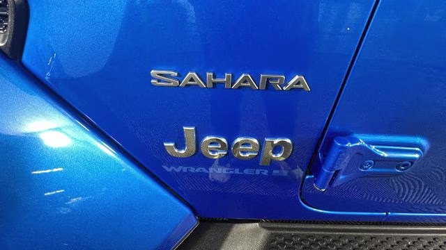 2023 Hydro Blue Pearl Coat Jeep Wrangler Sahara 4xe 4X4 SUV
