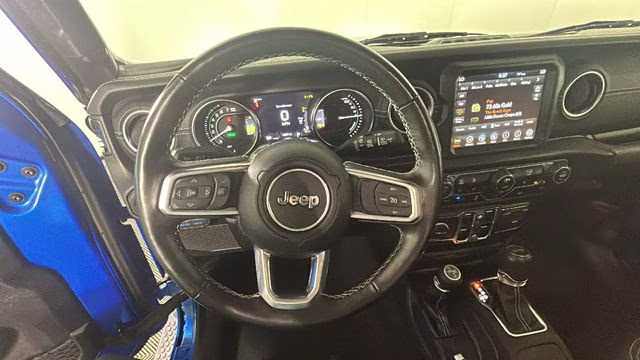 2023 Hydro Blue Pearl Coat Jeep Wrangler Sahara 4xe 4X4 SUV