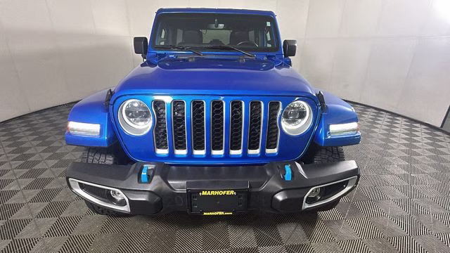 2023 Hydro Blue Pearl Coat Jeep Wrangler Sahara 4xe 4X4 SUV