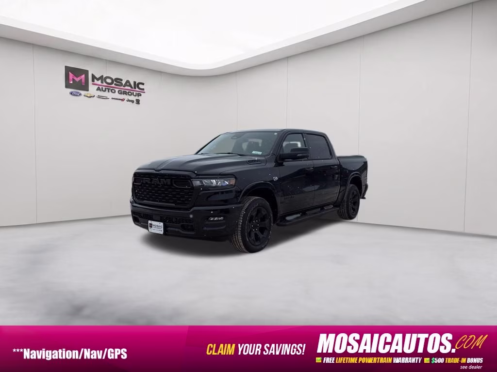 2026 Diamond Black Crystal Pearlcoat Ram 1500 Big Horn 4X4 Truck