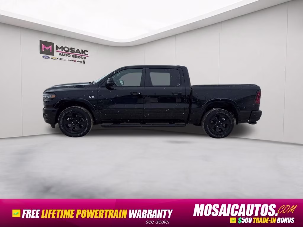 2026 Diamond Black Crystal Pearlcoat Ram 1500 Big Horn 4X4 Truck