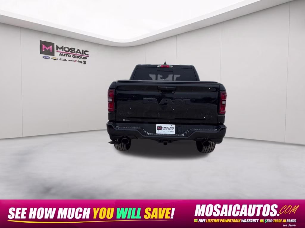 2026 Diamond Black Crystal Pearlcoat Ram 1500 Big Horn 4X4 Truck