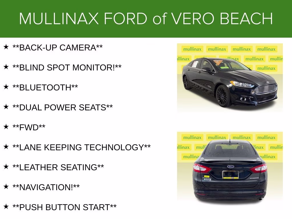 2014 Tuxedo Black Metallic Ford Fusion Energi Titanium FWD Sedan