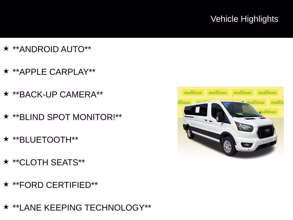 2024 Oxford White Ford Transit-350 XLT RWD Crossover