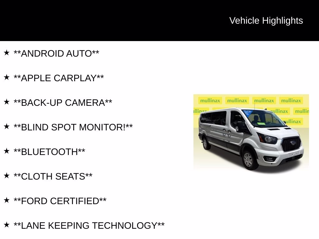 2024 Oxford White Ford Transit-350 XLT RWD Crossover