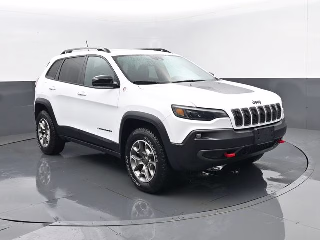2022 Bright White Clearcoat Jeep Cherokee Trailhawk 4X4 SUV