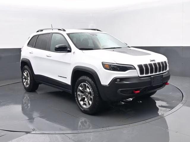 2022 Bright White Clearcoat Jeep Cherokee Trailhawk 4X4 SUV
