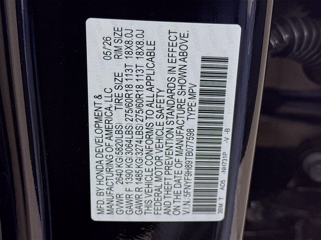 2026 Crystal Black Pearl Honda Passport TrailSport Elite AWD SUV