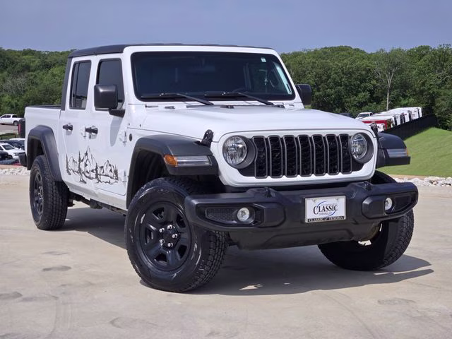 2024 Bright White Clearcoat Jeep Gladiator Sport 4X4 Truck