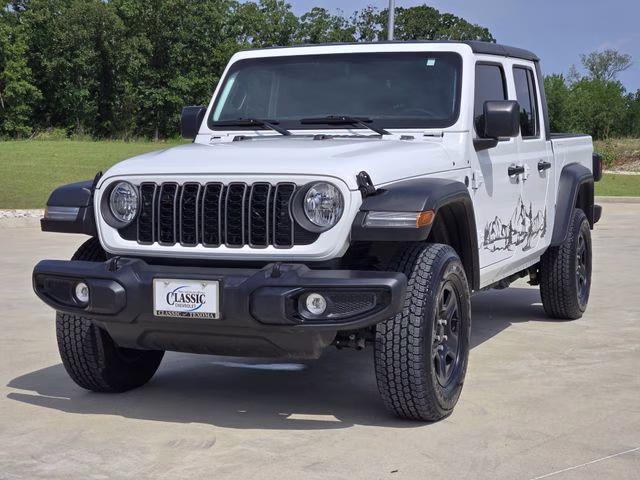 2024 Bright White Clearcoat Jeep Gladiator Sport 4X4 Truck