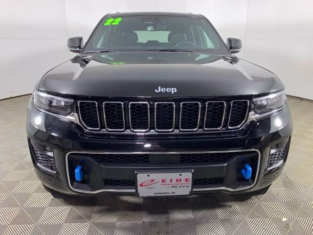 2022 Diamond Black Crystal Pearlcoat Jeep Grand Cherokee Overland 4xe 4X4 SUV