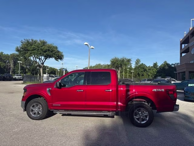 2025 Rapid Red Metallic Tinted Clearcoat Ford F-150 XLT Crew Cab Pickup 4X4 Truck